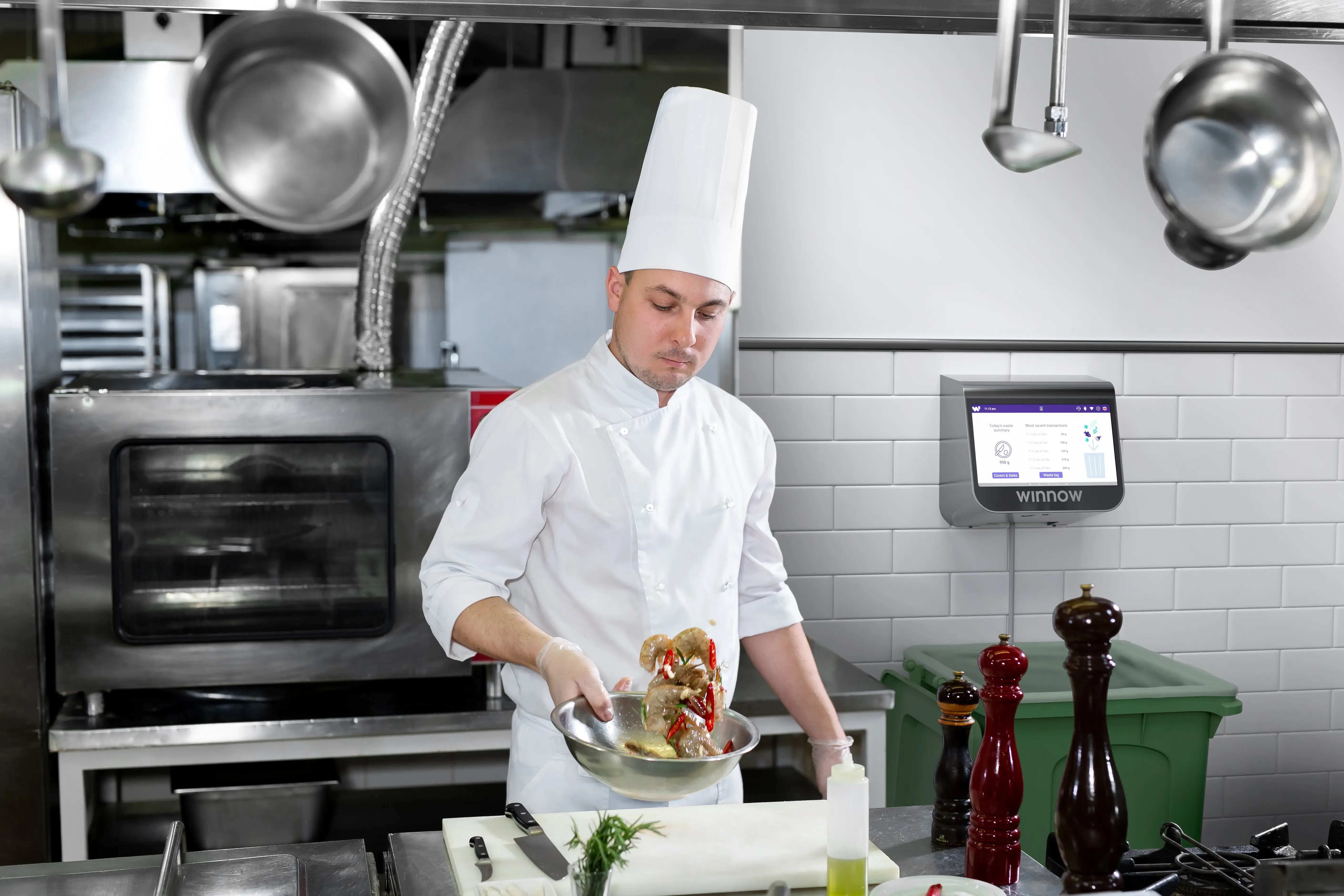 Winnow Vision 在厨房中追踪食物浪费